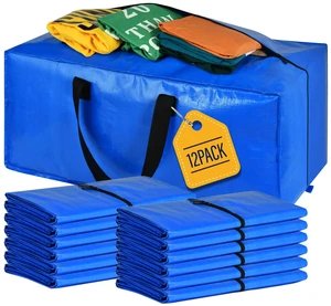 Moving Bags, Storage Totes, Extra Large Storage Bags for Moving Supplies, College Dorm Essentials, Bedroom Closet, Packing Bags with Backpack Handles Zipper Compatible with IKEA Frakta Cart12 Pack Moving Bags, Storage Totes, Extra Large Storage Bags for Moving Supplies, College Dorm Essentials, Bedroom Closet, Packing Bags with Backpack Handles Zipper Compatible with IKEA Frakta Cart12 Pack