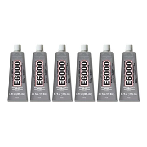 Eclectic Products 220011 6 Pack 3.7 oz. E-6000 High Viscosity Multi-Purpose Adhesive, Clear Eclectic Products 220011 6 Pack 3.7 oz. E-6000 High Viscosity Multi-Purpose Adhesive, Clear
