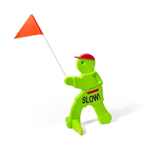 Kid Alert Street Safety Sign, Kids at Play Signage for Neighborhood Safety, 32-Inch Tall Reflective Caution Sign with Warning Flag Kid Alert Street Safety Sign, Kids at Play Signage for Neighborhood Safety, 32-Inch Tall Reflective Caution Sign with Warning Flag