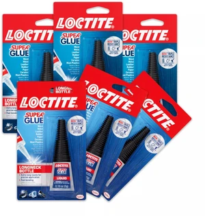 Super Glue Liquid Longneck Bottle, 5g Bottle (Pack of 6) Instant Adhesive for Plastic, Wood & Metal, Clear Superglue with Extra Long Precision Nozzle, QuickDry Formula Super Glue Liquid Longneck Bottle, 5g Bottle (Pack of 6) Instant Adhesive for Plastic, Wood & Metal, Clear Superglue with Extra Long Precision Nozzle, QuickDry Formula