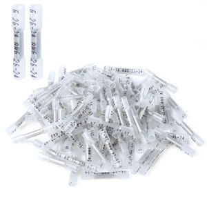 500PCS Clear Heat Shrink Butt Wire Connectors 26-24 AWG, Insulated Waterproof Electrical Wire Connectors Automotive Marine Grade Wire Crimp Terminals Butt Splices, Ideal for Boat, Truck 500PCS Clear Heat Shrink Butt Wire Connectors 26-24 AWG, Insulated Waterproof Electrical Wire Connectors Automotive Marine Grade Wire Crimp Terminals Butt Splices, Ideal for Boat, Truck