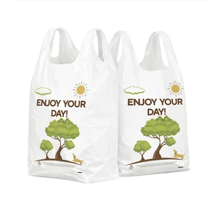 White Thank you T shirt bag, Grocery shopping bag Reusable and Disposable Supermarket Bag 11''x6''x21'' 150PCS White Thank you T shirt bag, Grocery shopping bag Reusable and Disposable Supermarket Bag 11''x6''x21'' 150PCS