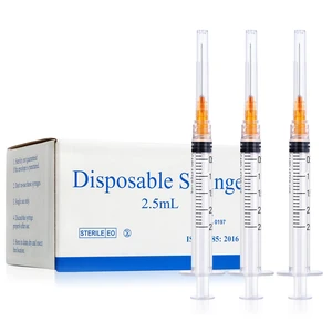2.5ml Syringes with 25 Gauge 1 Inch Needles Luer Lock Disposable, 100 Pack Individually Packed 2.5ml Syringes with 25 Gauge 1 Inch Needles Luer Lock Disposable, 100 Pack Individually Packed