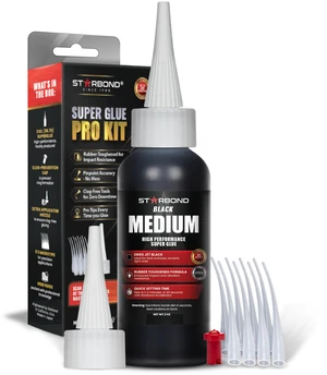 Black Medium CA Glue, Premium Cyanoacrylate Super Glue, Crack Filler 150 CPS Viscosity, for Woodworking, Woodturning, Carpentry, Guitar, RC, Hobby, 2oz Black Medium CA Glue, Premium Cyanoacrylate Super Glue, Crack Filler 150 CPS Viscosity, for Woodworking, Woodturning, Carpentry, Guitar, RC, Hobby, 2oz