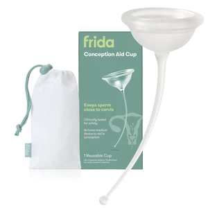 Conception Aid Cup for Natural Pregnancy Support, Storage Keeps Sperm Close to Cervix, Soft Flexible Silicone, Reusable Cup with Storage Bag Included Conception Aid Cup for Natural Pregnancy Support, Storage Keeps Sperm Close to Cervix, Soft Flexible Silicone, Reusable Cup with Storage Bag Included
