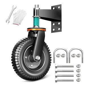 8 Inch Heavy Duty Fence Gate Wheel, 750 lb Load Capacity, Fits Metal Tube Gates and Wooden Gates, 360° Swivel Spring-Loaded Caster to Support Sagging Gates, Includes Mounting Hardware 8 Inch Heavy Duty Fence Gate Wheel, 750 lb Load Capacity, Fits Metal Tube Gates and Wooden Gates, 360° Swivel Spring-Loaded Caster to Support Sagging Gates, Includes Mounting Hardware