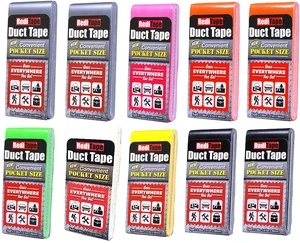 Travel Size Pocket Duct Tape 10-Pack | 1.88 inches x 5 Yards per Flat Pack (10-Pack, Rainbow Assortment) Travel Size Pocket Duct Tape 10-Pack | 1.88 inches x 5 Yards per Flat Pack (10-Pack, Rainbow Assortment)