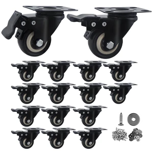 Htudcue 2 Inch Heavy Duty Caster Wheels 16 Pack, Locking PU Casters with Brake, Smooth Polyurethane Wheels for Multi-Unit Furniture & Equipment, 800lbs Per Set Htudcue 2 Inch Heavy Duty Caster Wheels 16 Pack, Locking PU Casters with Brake, Smooth Polyurethane Wheels for Multi-Unit Furniture & Equipment, 800lbs Per Set