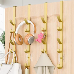 Over the Door Hooks, Metal Door Hooks for Hanging, Over the Door Purse Organizer for Door Coat Hanger, Back of Shower for Hanging Towel Rack Clothes, Hat, Bathroom, Closet (Gold-4Packs) Over the Door Hooks, Metal Door Hooks for Hanging, Over the Door Purse Organizer for Door Coat Hanger, Back of Shower for Hanging Towel Rack Clothes, Hat, Bathroom, Closet (Gold-4Packs)