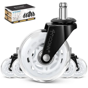 Office Chair Wheels, 3" Caster Wheels for Tile Carpets, Set of 5 650 lbs Weight Capacity, Smooth & Quiet Rolling, Scratch-Free Floor Protection, Universal Fit, Easy Snap-In Installation Office Chair Wheels, 3" Caster Wheels for Tile Carpets, Set of 5 650 lbs Weight Capacity, Smooth & Quiet Rolling, Scratch-Free Floor Protection, Universal Fit, Easy Snap-In Installation