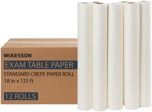 Medical Exam Table Paper Rolls, Spa, 18 in x 125 ft, 12 Rolls Diaper Changing, Nursing, Chiropractor, Patternmaking, Tracing, Premium Crepe Medical Exam Table Paper Rolls, Spa, 18 in x 125 ft, 12 Rolls Diaper Changing, Nursing, Chiropractor, Patternmaking, Tracing, Premium Crepe