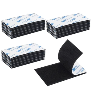 Hook and Loop Tape 2in x 4in 30 Pairs, Slef Adhesive Interlocking Strip, Double Sided Mounting Tape Heavy Duty, Picture Hanging Strips Hook and Loop Tape 2in x 4in 30 Pairs, Slef Adhesive Interlocking Strip, Double Sided Mounting Tape Heavy Duty, Picture Hanging Strips