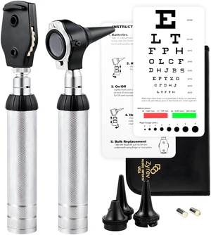 2 in 1 Otoscope Oph Set - Perfect for Nursing & Medical Students with Carry Case, Sight Chart & Replacement Ear Speculums 2 in 1 Otoscope Oph Set - Perfect for Nursing & Medical Students with Carry Case, Sight Chart & Replacement Ear Speculums