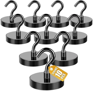 Magnetic Hooks,120 LB Heavy Duty Magnet with Hook,10PCS Heavy Duty with Epoxy Coating for Refrigerator, Cruise, Grill, Kitchen,Home Magnetic Hooks,120 LB Heavy Duty Magnet with Hook,10PCS Heavy Duty with Epoxy Coating for Refrigerator, Cruise, Grill, Kitchen,Home
