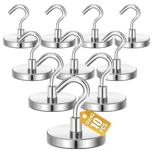 Magnetic Hooks,120 LBS Heavy Duty Magnet with Hook,10PCS Heavy Duty with Epoxy Coating for Refrigerator, Cruise, Grill, Kitchen,Home Magnetic Hooks,120 LBS Heavy Duty Magnet with Hook,10PCS Heavy Duty with Epoxy Coating for Refrigerator, Cruise, Grill, Kitchen,Home