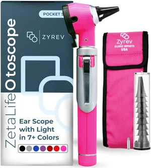ZetaLife Otoscope - Ear Scope with Light, Ear-Infection Detector, Pocket Size (Pink Color) ZetaLife Otoscope - Ear Scope with Light, Ear-Infection Detector, Pocket Size (Pink Color)