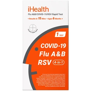 RSV Test + Flu A/B + COVID Test Combo, 4-in-1 RSV Test Home Kit, Antigen Test, 15-Minute Results, FDA Authorized OTC At-Home Test for Adults & Kids, Non-Invasive Nasal Swab(1 Pack,1 Test) RSV Test + Flu A/B + COVID Test Combo, 4-in-1 RSV Test Home Kit, Antigen Test, 15-Minute Results, FDA Authorized OTC At-Home Test for Adults & Kids, Non-Invasive Nasal Swab(1 Pack,1 Test)