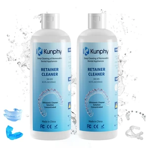 2 Pack Ultrasonic Retainer Cleaner Solution for Sonic Denture Cleaner-Professional Cleaning of Retainers, Invisible Aligners, Mouth Guards, Night Guards, Remove Odors, Discoloration & Stains 8.5oz 2 Pack Ultrasonic Retainer Cleaner Solution for Sonic Denture Cleaner-Professional Cleaning of Retainers, Invisible Aligners, Mouth Guards, Night Guards, Remove Odors, Discoloration & Stains 8.5oz