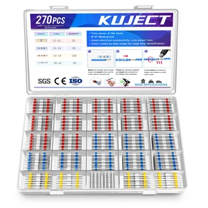 Heat Shrink Solder Seal Wire Connectors Kit 270PCS 26-10 AWG Waterproof Electrical Connectors for Marine, Automotive, Truck Repair, Solderless Wiring Splice Connectors Heat Shrink Solder Seal Wire Connectors Kit 270PCS 26-10 AWG Waterproof Electrical Connectors for Marine, Automotive, Truck Repair, Solderless Wiring Splice Connectors