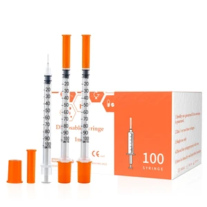 U-100 1ml 31ga Disposable Syringe and 31G x 6 mm (1/4") Needle 100Pack Lab Dispensing Supplies U-100 1ml 31ga Disposable Syringe and 31G x 6 mm (1/4") Needle 100Pack Lab Dispensing Supplies