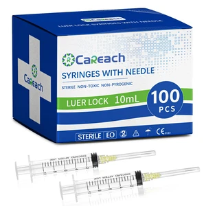 100pcs 10mL Syringe 20Gauge 1.5inch Luer Lock, Individually Wrapped 100pcs 10mL Syringe 20Gauge 1.5inch Luer Lock, Individually Wrapped