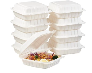 8X8" 1-Compartment 50Pack Plastic Clamshell Take Out Food Containers Heavy-Duty Togo Disposable Lunch Box With Secure Snap Hinged Lid Meal Prep for Parties Restaurants and Food Trucks Microwave Safe 8X8" 1-Compartment 50Pack Plastic Clamshell Take Out Food Containers Heavy-Duty Togo Disposable Lunch Box With Secure Snap Hinged Lid Meal Prep for Parties Restaurants and Food Trucks Microwave Safe
