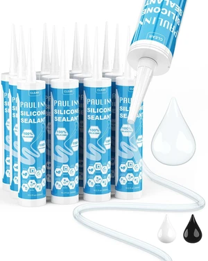 Clear Silicone Caulk (Clear, 12 Packs) Clear Silicone Caulk (Clear, 12 Packs)