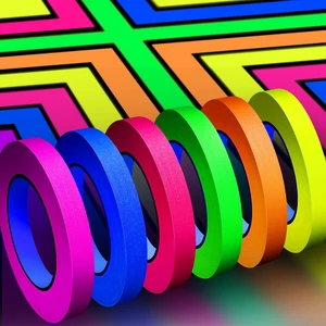 6 Colors Neon Gaffer Cloth Tape Fluorescent Rainbow Color UV Blacklight Tapes Neon Duct Reflective Tapes for Party Supplies (0.6 Inch x 120 Ft) 6 Colors Neon Gaffer Cloth Tape Fluorescent Rainbow Color UV Blacklight Tapes Neon Duct Reflective Tapes for Party Supplies (0.6 Inch x 120 Ft)