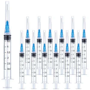 100 Pack 3ml 23Ga Lab Syringe Tools with Measurement, Individually Packed 100 Pack 3ml 23Ga Lab Syringe Tools with Measurement, Individually Packed