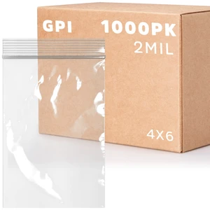 Clear Plastic Reclosable Zip Bags - Bulk Case of 1000, 4" x 6" 2 mil Thick Strong & Durable Poly Baggies With Resealable Zip Top Lock For Travel, Storage, Packaging & Shipping Clear Plastic Reclosable Zip Bags - Bulk Case of 1000, 4" x 6" 2 mil Thick Strong & Durable Poly Baggies With Resealable Zip Top Lock For Travel, Storage, Packaging & Shipping
