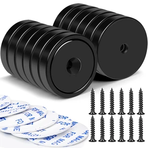 Magnets 110 LBS Heavy Duty Neodymium Strong Magnet 12 Pack Imanes Fuertes Magnet Magnetic Wall Mount Round Mounting Powerful Locker Industrial Fridge Screw On Door Crafts Black Magnets 110 LBS Heavy Duty Neodymium Strong Magnet 12 Pack Imanes Fuertes Magnet Magnetic Wall Mount Round Mounting Powerful Locker Industrial Fridge Screw On Door Crafts Black