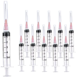 100 Pack 5ml Plastic Syringe with 18 Gauge Needle Lab Supplies, Individually Sealed Packed 100 Pack 5ml Plastic Syringe with 18 Gauge Needle Lab Supplies, Individually Sealed Packed