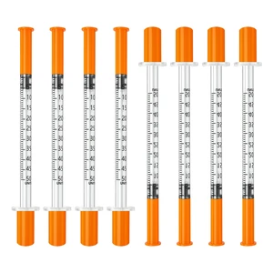 jeringas con agujas para inyectar, 0.5mL 31G 5/16" (8mm) jeringas de insulina, Individually Wrapped, 100 Pack jeringas con agujas para inyectar, 0.5mL 31G 5/16" (8mm) jeringas de insulina, Individually Wrapped, 100 Pack