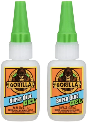 Super Glue Gel, Clear, 20 g, 2-Pack, All Purpose, Fast Setting Dries in 10-45 Seconds, Thick No-Run Formula for Vertical Surfaces, Ideal for Projects and Repairs Super Glue Gel, Clear, 20 g, 2-Pack, All Purpose, Fast Setting Dries in 10-45 Seconds, Thick No-Run Formula for Vertical Surfaces, Ideal for Projects and Repairs