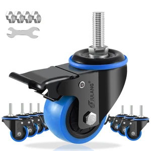 2 inch Stem Caster Wheels, 3/8" Threaded Stem Casters Set of 8 1160 Lbs, 3/8"-16x1", Smooth & Quiet-Rolling, Castor Wheels for Cart, Tool Box, Workbenche, Furniture, Wire Shelving 2 inch Stem Caster Wheels, 3/8" Threaded Stem Casters Set of 8 1160 Lbs, 3/8"-16x1", Smooth & Quiet-Rolling, Castor Wheels for Cart, Tool Box, Workbenche, Furniture, Wire Shelving