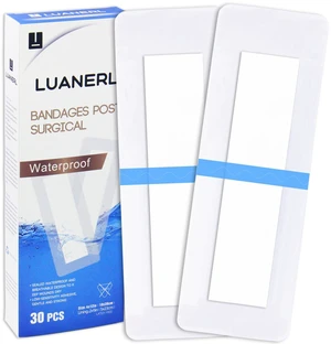 30 Pack 4"x12" Waterproof Adhesive Island Dressing for Post-Surgery Recovery | Sterile Bordered Gauze Bandages with Non-Stick Pad for Knee/Hip Replacement, Surgical Incision Care & Shower Protection 30 Pack 4"x12" Waterproof Adhesive Island Dressing for Post-Surgery Recovery | Sterile Bordered Gauze Bandages with Non-Stick Pad for Knee/Hip Replacement, Surgical Incision Care & Shower Protection