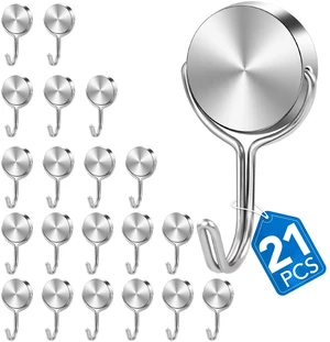 Magnetic Hooks for Cruise Cabins Essentials 2026 Door Magnets 60LBS 21 Pack Ship Walls Must Haves Classroom Strong Heavy Duty Metal Locker Decor magnet Decorations Fridge Organization Silver Magnetic Hooks for Cruise Cabins Essentials 2026 Door Magnets 60LBS 21 Pack Ship Walls Must Haves Classroom Strong Heavy Duty Metal Locker Decor magnet Decorations Fridge Organization Silver