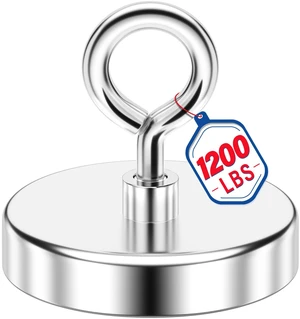Fishing Magnet, 1200 lbs Heavy Duty Magnets, Neodymium Magnets Rare Earth Magnets, 4 in Diameter, Built for Metal Retrieval, Workshop Cleanup, Magnetic Fishing Fishing Magnet, 1200 lbs Heavy Duty Magnets, Neodymium Magnets Rare Earth Magnets, 4 in Diameter, Built for Metal Retrieval, Workshop Cleanup, Magnetic Fishing