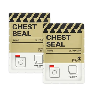 Vented Chest Seal, IFAK Refill First Aid Supplies (2 Count) Sterile Emergency Trauma Dressing, Occlusive Adhesive Pad Medical for Wound Care, Gunshot, Sucking Chest, HSA/FSA Approved Vented Chest Seal, IFAK Refill First Aid Supplies (2 Count) Sterile Emergency Trauma Dressing, Occlusive Adhesive Pad Medical for Wound Care, Gunshot, Sucking Chest, HSA/FSA Approved