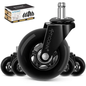 Office Chair Wheels, 3" Caster Wheels for Tile Carpets, Set of 5 650 lbs Weight Capacity, Smooth & Quiet Rolling, Scratch-Free Floor Protection, Universal Fit, Easy Snap-In Installation Office Chair Wheels, 3" Caster Wheels for Tile Carpets, Set of 5 650 lbs Weight Capacity, Smooth & Quiet Rolling, Scratch-Free Floor Protection, Universal Fit, Easy Snap-In Installation