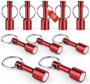 10 Pack Magnet Key Chain Gold Testing Kit, Red Magnetic Key Holder Silver Tester for Jewelry Test Rare Earth Magnets Precious Metal Keychain Pocket Ring Small Neodymium 10 Pack Magnet Key Chain Gold Testing Kit, Red Magnetic Key Holder Silver Tester for Jewelry Test Rare Earth Magnets Precious Metal Keychain Pocket Ring Small Neodymium