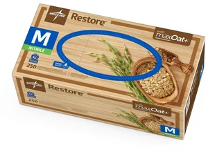 Restore Nitrile Exam Gloves, 250 Count, Medium, Powder Free, Disposable, Colloidal Oatmeal to Soothe Hands, Strong, Tear Resistant for Medical Tasks, Household Chores and More Restore Nitrile Exam Gloves, 250 Count, Medium, Powder Free, Disposable, Colloidal Oatmeal to Soothe Hands, Strong, Tear Resistant for Medical Tasks, Household Chores and More