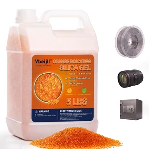 (5 LBS) Orange Indicating Silica Gel Desiccant Beads Cobalt Chloride-Free, Non-Toxic, Reusable, 2-5mm silica beads for 3D Printer Filament, Camera, Gun Safe, Electronics, Jewelry (5 LBS) Orange Indicating Silica Gel Desiccant Beads Cobalt Chloride-Free, Non-Toxic, Reusable, 2-5mm silica beads for 3D Printer Filament, Camera, Gun Safe, Electronics, Jewelry