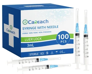 100pcs 3mL Syringe 23Gauge 1inch Luer Lock, Individually Wrapped 100pcs 3mL Syringe 23Gauge 1inch Luer Lock, Individually Wrapped
