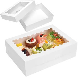 40pcs 14x10x4in Quarter Sheet Cake Boxes, Bakery Boxes with Window Rectangular Bakery Boxes with Window for Cake, Pastry, Donuts, Cookie, Cupcake & Pie Packaging 40pcs 14x10x4in Quarter Sheet Cake Boxes, Bakery Boxes with Window Rectangular Bakery Boxes with Window for Cake, Pastry, Donuts, Cookie, Cupcake & Pie Packaging