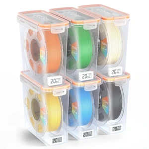 Pro Filament Storage Box with Temperature & Humidity Monitor, Airtight Filament Storage Container with Desiccant for 1KG 1.75mm PLA ABS PETG TPU, Single Spool 3D Printer Filament Storage Box(6) Pro Filament Storage Box with Temperature & Humidity Monitor, Airtight Filament Storage Container with Desiccant for 1KG 1.75mm PLA ABS PETG TPU, Single Spool 3D Printer Filament Storage Box(6)