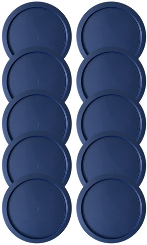 Replacement Lids fits Pyrex 4-Cup Glass Food Storage Container Bowls, 6-Inch Plastic Round Lids Covers for Pyrex 7201-PC, Airtight & Leakproof (10-Pack, Blue) Replacement Lids fits Pyrex 4-Cup Glass Food Storage Container Bowls, 6-Inch Plastic Round Lids Covers for Pyrex 7201-PC, Airtight & Leakproof (10-Pack, Blue)