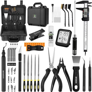 59pcs 3D Printer Tools Kit with Hard Case, 3D Printer Accessories incl Deburring Tool, Digital Caliper, Hygrometer, Nozzle Clog Poke, Pilers, Flush Cutter, for Bambu Lab, Ender 3, FDM/SLA Printers etc 59pcs 3D Printer Tools Kit with Hard Case, 3D Printer Accessories incl Deburring Tool, Digital Caliper, Hygrometer, Nozzle Clog Poke, Pilers, Flush Cutter, for Bambu Lab, Ender 3, FDM/SLA Printers etc