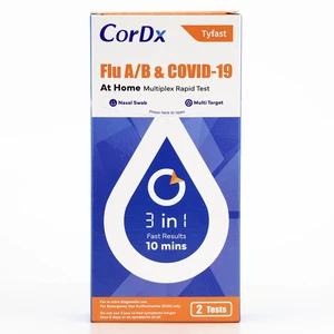 Flu A/B & COVID-19, At Home 3-in-1 Rapid Test Kit, 2 Tests Nasal Swab Self-Test, Easy-To-Use For Adults And Kids, EUA Authorized OTC, Results In About 10 Minutes Flu A/B & COVID-19, At Home 3-in-1 Rapid Test Kit, 2 Tests Nasal Swab Self-Test, Easy-To-Use For Adults And Kids, EUA Authorized OTC, Results In About 10 Minutes