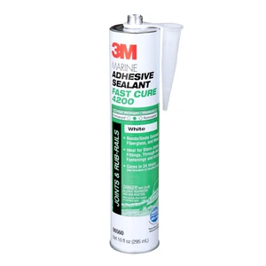 Marine Adhesive Sealant Fast Cure 4200FC, White, 295 mL Cartridge Semi-Permanent, Underwater-Safe, Flexible Bonds, Adhesive Sealant for Boats and RVs, Ships with Nozzle Marine Adhesive Sealant Fast Cure 4200FC, White, 295 mL Cartridge Semi-Permanent, Underwater-Safe, Flexible Bonds, Adhesive Sealant for Boats and RVs, Ships with Nozzle